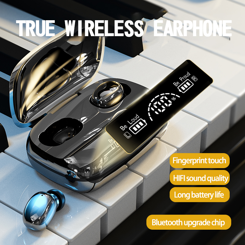 TWS Bluetooth5.2ワイヤレスヘッドセットインイヤースポーツヘッドフォン